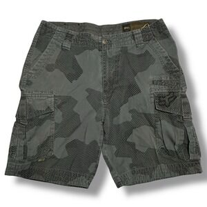 FOX Black Gray Camo Cargo Shorts Men's 34 Military Utility Skate Casual Gorpcore
